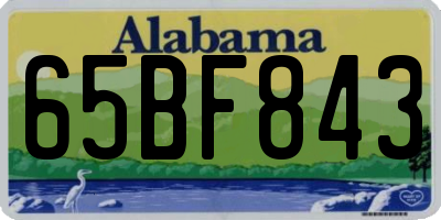AL license plate 65BF843