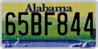 AL license plate 65BF844