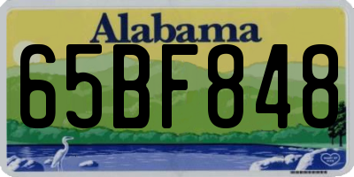 AL license plate 65BF848