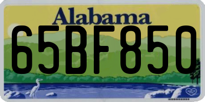 AL license plate 65BF850