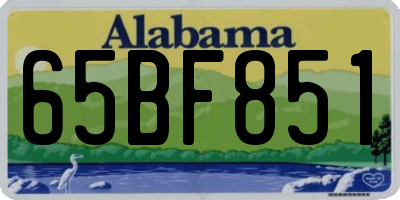AL license plate 65BF851