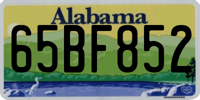 AL license plate 65BF852