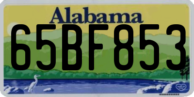 AL license plate 65BF853
