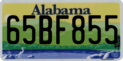 AL license plate 65BF855
