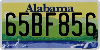 AL license plate 65BF856