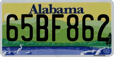 AL license plate 65BF862