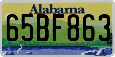AL license plate 65BF863