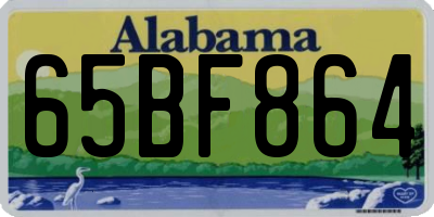 AL license plate 65BF864