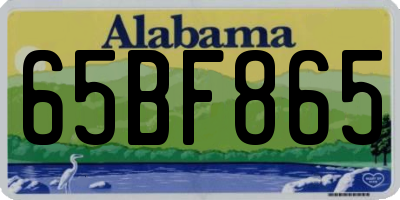AL license plate 65BF865