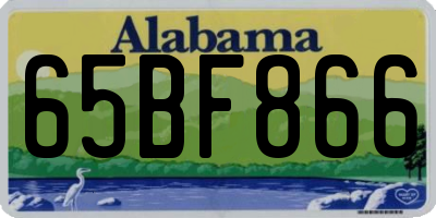 AL license plate 65BF866