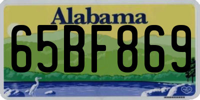 AL license plate 65BF869