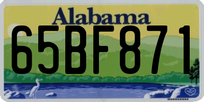 AL license plate 65BF871