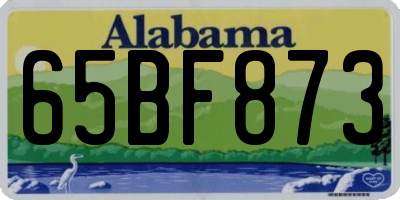 AL license plate 65BF873