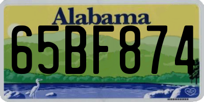 AL license plate 65BF874