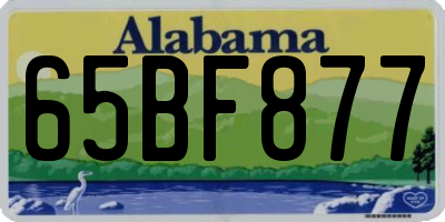 AL license plate 65BF877
