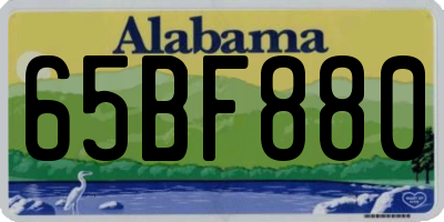 AL license plate 65BF880