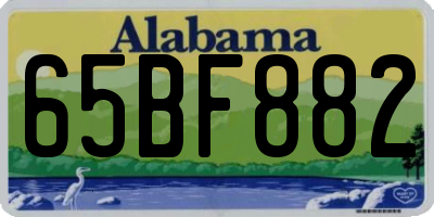 AL license plate 65BF882