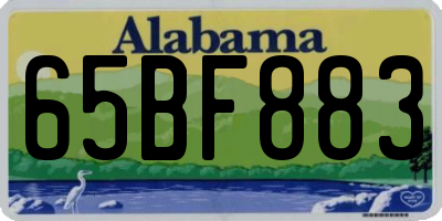 AL license plate 65BF883
