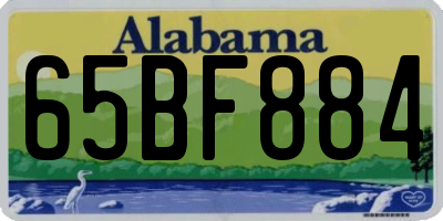 AL license plate 65BF884