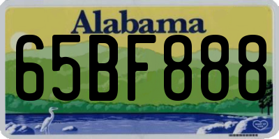 AL license plate 65BF888