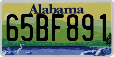 AL license plate 65BF891