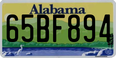 AL license plate 65BF894