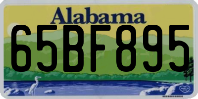 AL license plate 65BF895