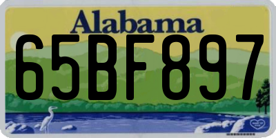 AL license plate 65BF897