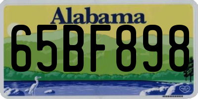 AL license plate 65BF898