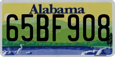 AL license plate 65BF908