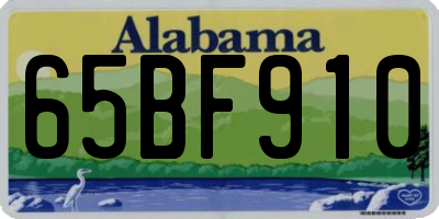 AL license plate 65BF910