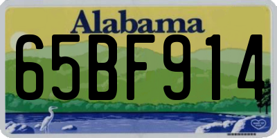 AL license plate 65BF914