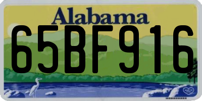 AL license plate 65BF916