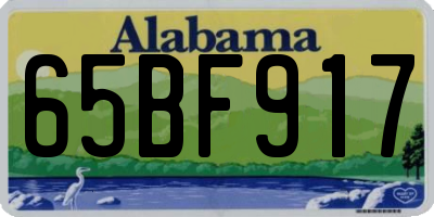 AL license plate 65BF917