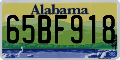 AL license plate 65BF918