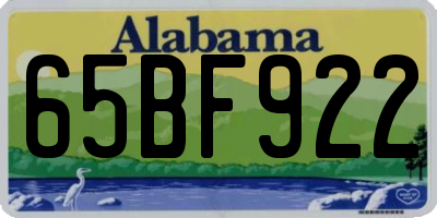 AL license plate 65BF922