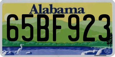 AL license plate 65BF923