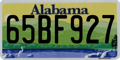 AL license plate 65BF927