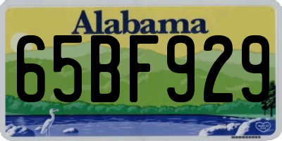 AL license plate 65BF929