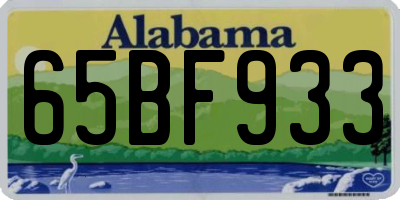 AL license plate 65BF933