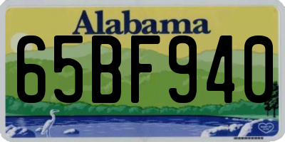 AL license plate 65BF940