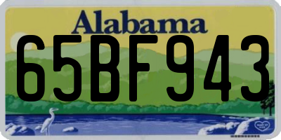 AL license plate 65BF943