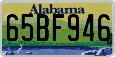 AL license plate 65BF946