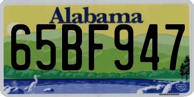 AL license plate 65BF947