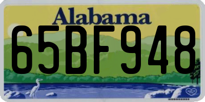 AL license plate 65BF948