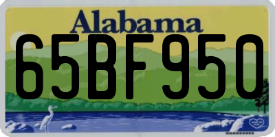 AL license plate 65BF950