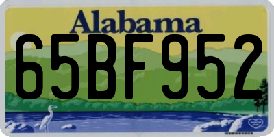 AL license plate 65BF952