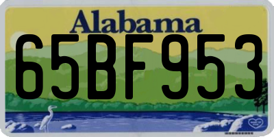 AL license plate 65BF953