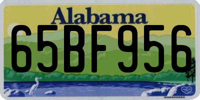AL license plate 65BF956