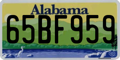 AL license plate 65BF959